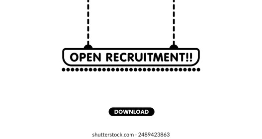 Open recruitment vector template design modern concept. Eps