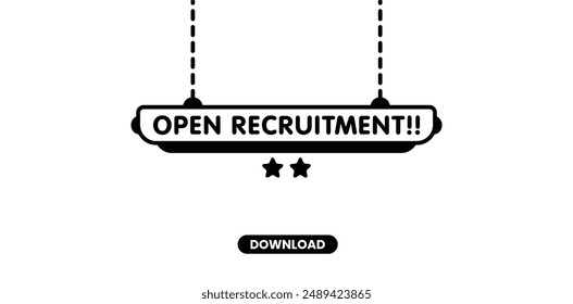 Open recruitment vector template design modern concept. Eps