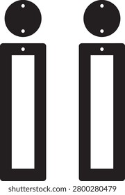 Open Rectangle Frame Earrings Design for Acrylic Jewelry Laser Cut Geometric Fashion Accessories