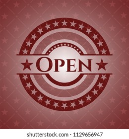 Open red emblem