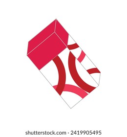 Open red gift box icon isolated on white background. Vector illustration.
