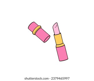 open red lipstick color vector illustration
