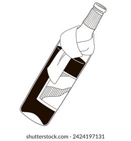 ilustración vectorial en blanco y negro abierta