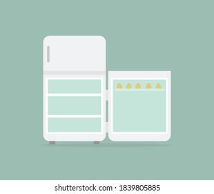 open refrigerator icon illustration design