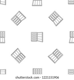 Open refrigerator pattern seamless vector repeat geometric for any web design