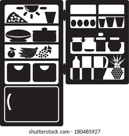 Open Refrigerator silhouette