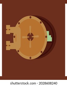 open retro safe in simple style