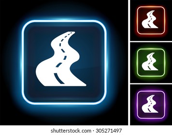 Open Road on Glow Square Button