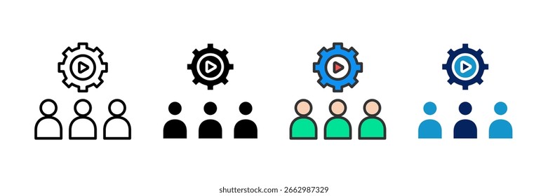 Open Roles Icon Set Multiple Style Collection