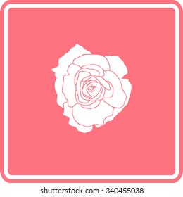open rose flower sign