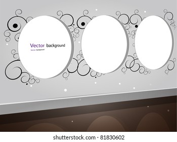 open round window shining on the floor vector illustration