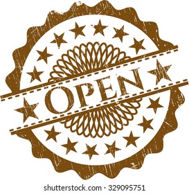 Open rubber grunge texture seal