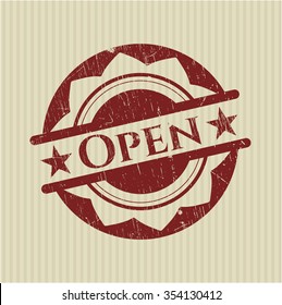 Open rubber stamp