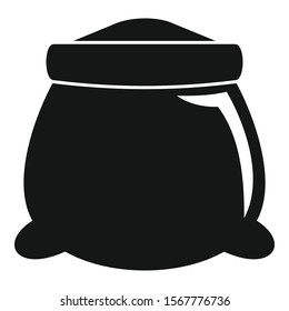 Open sack icon. Simple illustration of open sack vector icon for web design isolated on white background