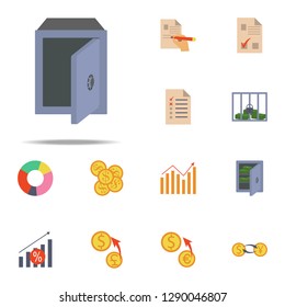 open safe colored icon. Banking icons universal set for web and mobile