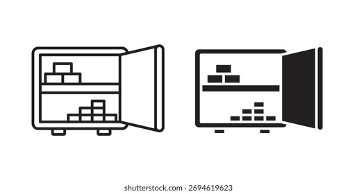 Abra el concepto de icono seguro. Símbolo del logotipo para el Web y el móvil. Pixel perfecto.