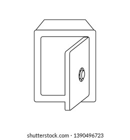 open safe icon. Element of banking for mobile concept and web apps icon. Outline, thin line icon for website design and development, app development