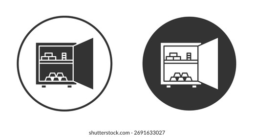 Abrir ilustraciones planas de iconos seguros. Arte vectorial.