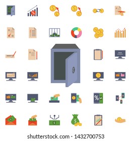 Open safe icon. Universal set of banking for website design and development, app development