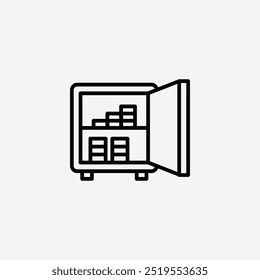 Abra el ícono del Vector de la línea de seguridad. EPS 10