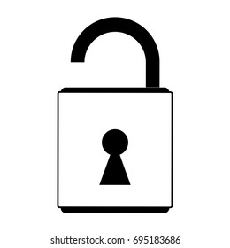 open safety lock icon image 