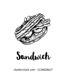 Opened Baguette Sandwich Stock Illustrations Images Vectors Shutterstock