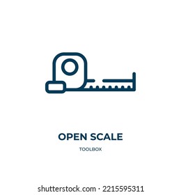 Open Scale Icon. Linear Vector Illustration From Toolbox Collection. Outline Open Scale Icon Vector. Thin Line Symbol For Use On Web And Mobile Apps, Logo, Print Media.