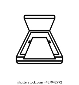 Open scanner icon, outline style