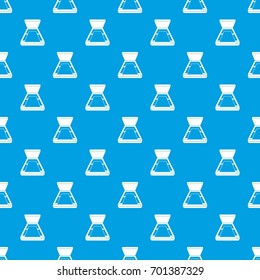 Open scanner pattern repeat seamless in blue color for any design. Vector geometric illustration