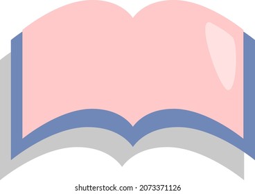 Open school book, illustration, vector, on a white background.