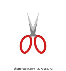 offene Schere auf weißem Hintergrund Symbol
