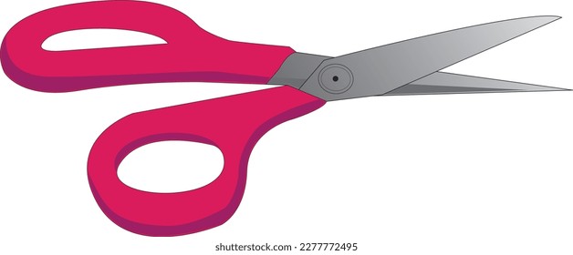 open scissor in white background icon