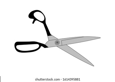 open scissors for cutting. Vectronic stock illustration eps10.