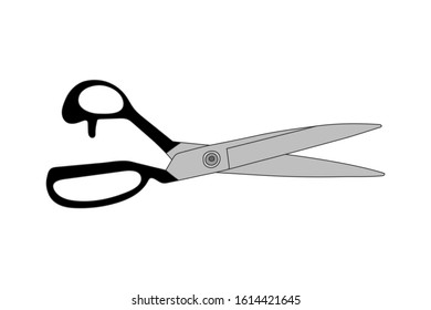 open scissors for cutting. Vectronic stock illustration eps10.