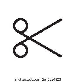 Open scissors icon. Elegant scissor graphic, suitable for cutting tools, design, or salon apps.