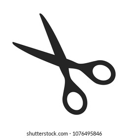 Open scissors icon vector
