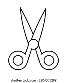 Open Scissors Simple Outline Line Icon