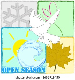Open Season.Hello Summer.Time to travel.Time for fun.Nature scene .Vacation.
