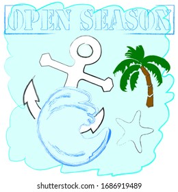 Open Season.Hello Summer.Time to travel.Time for fun.Nature scene .Vacation.