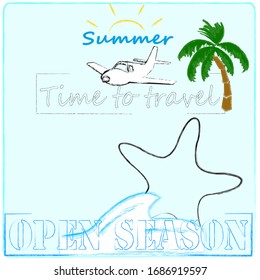 Open Season.Hello Summer.Time to travel.Time for fun.Nature scene .Vacation.