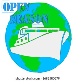 Open Season.Hello Summer.Time to travel.Time for fun.Nature,vacation scene.Never stop traveling.