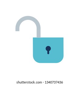 open security padlock isolated icon