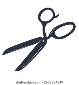 open Sewing scissors silhouette vector illustration