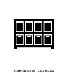 Open Shelf with Bins for Office Storage and Organization System