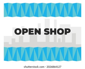 Plantilla de diseño de tiendas abiertas, abierta ahora, venta abierta, tienda y mercado