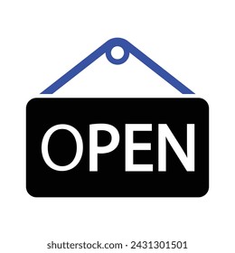 Open Shop Icon, Vector graphics