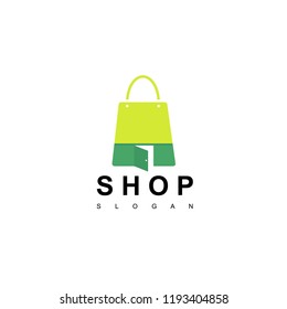Open Shop Logo Design Vector