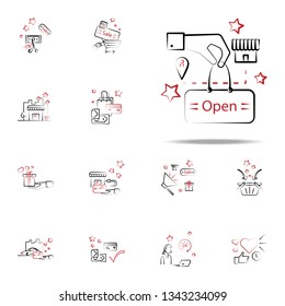 Open, shopping, store icon. Shopping icons universal set for web and mobile