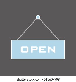 OPEN sign.