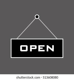 OPEN sign.